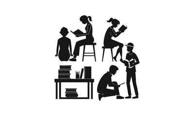 Teacher and Student Learning Illustration