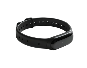 Black fitness tracker with a smooth, minimalist design