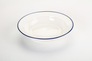 White ceramic empty plate dishware