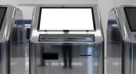 Good conference. Self-service kiosk in modern interior space