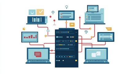 draw an illustration that shows a problem of changing CMS to a new solution that creates a problem of migrating all the data from old system to new one, and the problem of integration with other exter