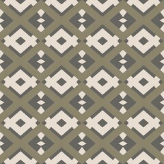 Seamless geometric pattern with a vintage tile design and retro wall art
