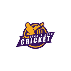 Cricket Team Club Academy Sport Player Logo