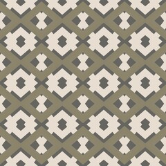 Seamless geometric pattern with a vintage tile design and retro wall art