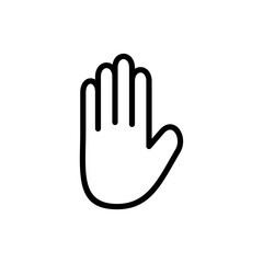 Obraz premium Hand icon symbol for apps and websites. hand sign and symbol. palm