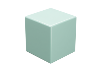 Isolated object shape with three faces is visible from a close perspective view