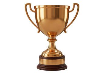 Isolated Golden Trophy Reward Symbol for Achievement, Award, Championship, and Victory