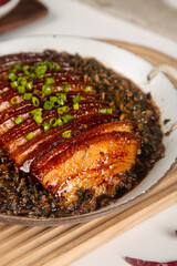 Traditional Cantonese Braised Pork Belly with Dried Vegetables Clay Pot Recipe Homemade Chinese Comfort Food