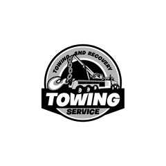 Tow Towing Truck Service Logo Template Vector