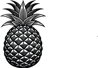 Fototapeta premium pineapple Silhouette Vector design illustration