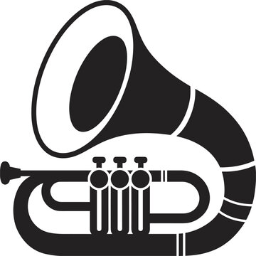 black tuba musical instrument clip art preview