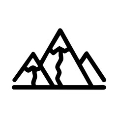 Stylized black and white mountain outline