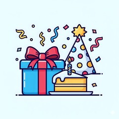 vector illustration of a gift box