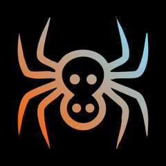 Stylized spider icon with gradient colors