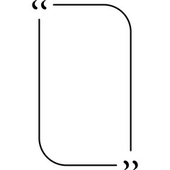 Quotation Mark Frame Graphic Icon