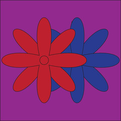 Fototapeta premium abstract colorful flower