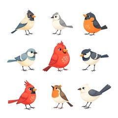 Fototapeta premium collection of birds