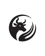 bull head vector logo 