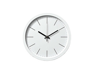 White clock face, simple design