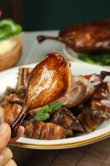 Salted Cured Goose with Waxed Skin Traditional Chinese Farmhouse Style Meat Dish