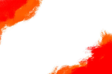 Bold brushstrokes of fiery red and orange hues dance across a stark transparent canvas