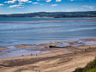Exmouth beach in Devon, UK