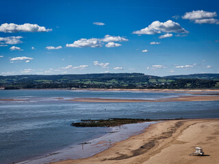 Exmouth beach in Devon, UK