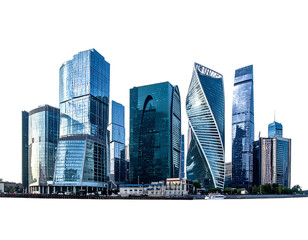 Skyscraper Glass Tower Illustration | City Skyline Isolated PNG