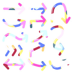 Colorful Artistic Arrow Set – Creative Decorative Arrow Sign Design