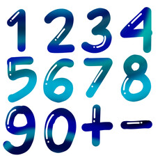 Colorful Artistic Number Set – Creative Decorative Number Font Numerik Design