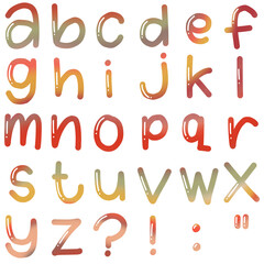 Colorful Artistic Alphabet Letters Set – Creative Decorative Font Design