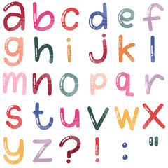 Colorful Artistic Alphabet Letters Set – Creative Decorative Font Design