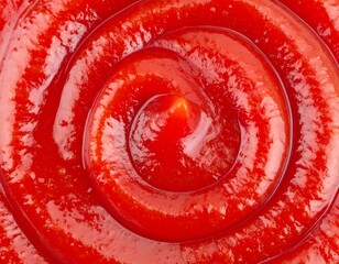 Swirling Ketchup Texture Closeup