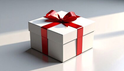 Obraz premium Gift Box with Red Ribbon.