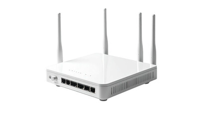 White square wireless router with four antennas (1)