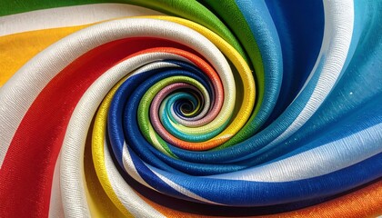 Swirling rainbow fabric