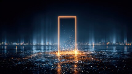 Abstract neon gateway