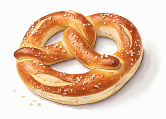 pretzel on white background