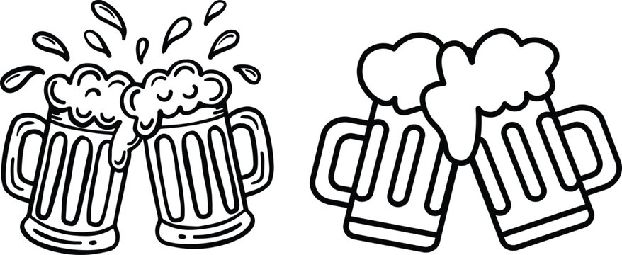 Beer Glass Full of Golden Ale Vector Design