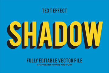 Editable text effect shadow simple minimalist 3d retro font style