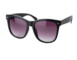 Fototapeta premium Black sunglasses with a gradient purple lens