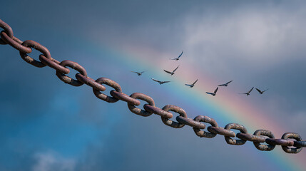 barbed wire against blue sky