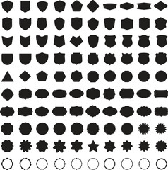 set of black and white vector icons