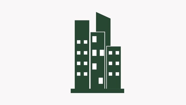 building   icon animation simple 