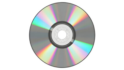 Isolated compact disc cd dvd rom on white background for data storage technology concept use case on transparent background