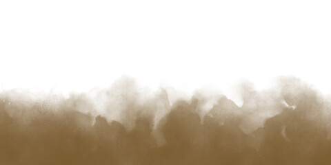 Brown smoke or dust cloud smudge Texture Overlay isolated on transparent background. Design elements for Compositing, covering, overlay, PNG 