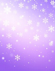 Winter snowflakes on a vibrant purple gradient