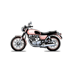 Motorcycle halftone icon logo flat vector design