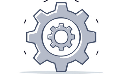 gear icon vector illustration