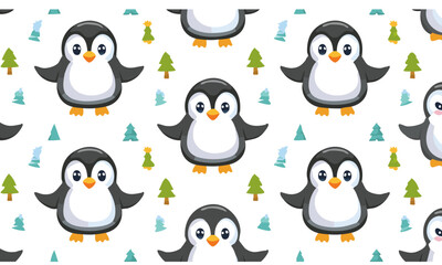 Fototapeta premium set of penguins